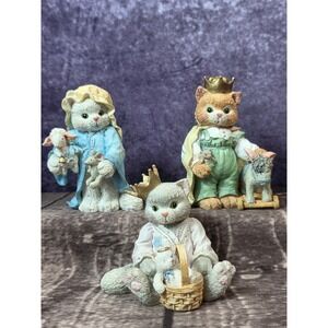 Vintage 1993 Enesco Calico Kittens Priscilla Hillman Figurine Set of 3 Royal Cat